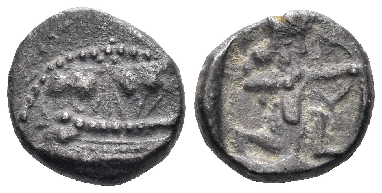 Phoenicia, Sidon. Circa 435-420 BC. 1/16th Shekel (0.67g, 9mm). BMC 3