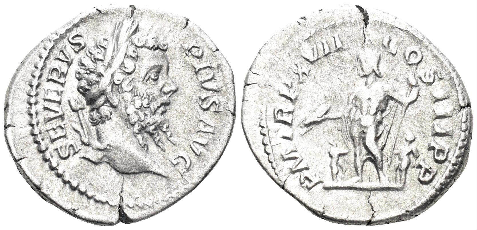 Septimius Severus. 193-211 AD. AR Denarius (3.51g, 20.5mm). Rome mint. Struck 209 AD. RIC 226
