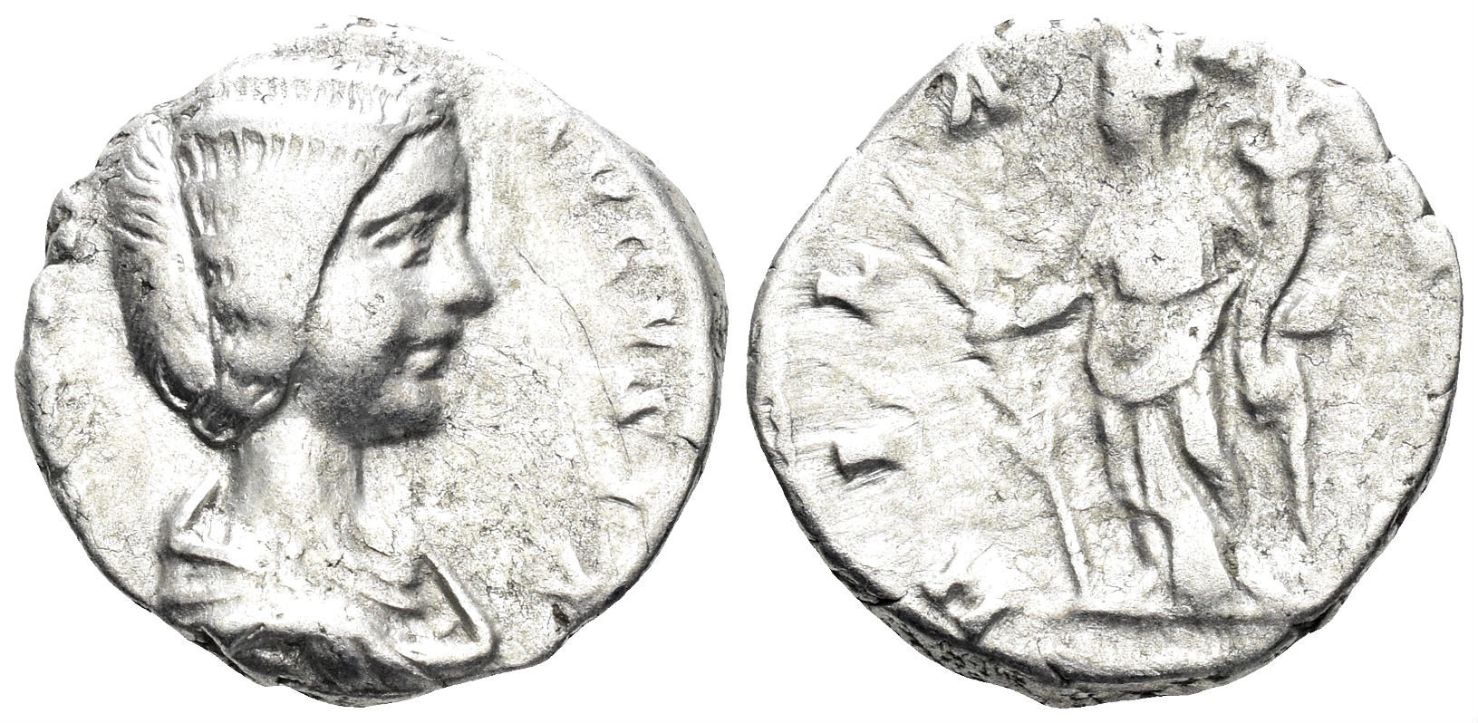 Julia Domna. Augusta, 193-217 AD. AR Denarius (2.81g, 17mm). Rome mint. Struck 198-200 AD. RIC 556