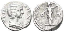 Julia Domna, Augusta. 193-217 AD. AR Denarius (3.78g, 17mm). Laodicea mint. Struck 198-202 AD. RIC 641