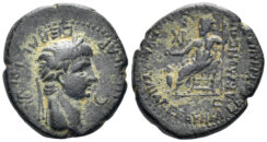Phrygia, Akmoneia. Nero. 54-68 AD. AE 19mm (3.63g). Lucius Servenius Capito & Julia Severa. RPC I 3174