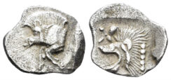 Mysia, Kyzikos. Circa 510-475 BC. AR Hemiobol (0.41g, 10mm). SNG BN 375