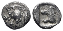 Mysia, Kyzikos. Circa 510-475 BC. AR Hemiobol (0.45gm, 7.5mm). SNG BN 373