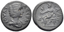 Phrygia, Sala. Julia Domna, Augusta. 193-217 AD. AE 18mm (3.56g). Imhoof, KM, p. 183, 2 var.