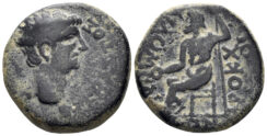Phrygia, Philomelion. Claudius 41-54 AD. AE 18mm (5.20g). Brocchos, magistrate. RPC I 3247