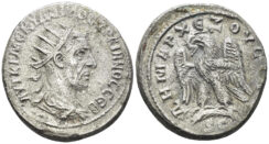 Seleucis and Pieria, Antioch. Trajan Decius. 249-251 AD. AR Tetradrachm (12.84g, 27mm). RPC IX 1706
