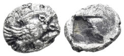 Ionia, Klazomenai. Circa 500-480 BC. AR Tetartemorion (0.24g, 8mm). SNG von Aulock 1985