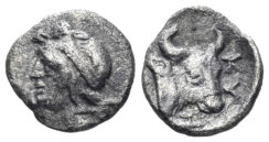 Mysia, Kyzikos. Circa 450-400 BC. AR Hemiobol (0.35g, 8.5mm). SNG von Aulock 7336