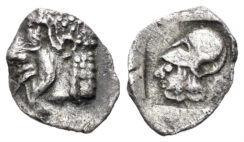 Mysia, Lampsakos. Circa 500-450 BC. AR Tetartemorion (0.12g, 7mm). SNG Arikantürk 3, 613