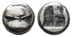 Lesbos, Uncertain mint. Circa 500-450 BC. Billon 1/48 Stater (0.24g, 6.5mm). Lazzarini, Contribution, Series II, Type C