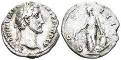 Antoninus Pius. 138-161 AD. AR Denarius (2.82g, 18mm). Rome mint. Struck 151/2 AD. RIC 204