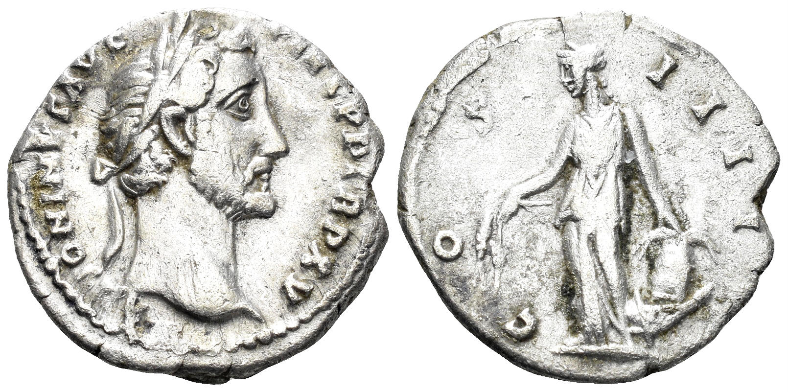 Antoninus Pius. 138-161 AD. AR Denarius (2.82g, 18mm). Rome mint. Struck 151/2 AD. RIC 204