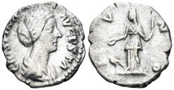 Crispina, Augusta. 178-182 AD. AR Denarius (2.72g, 18mm). Rome mint. Struck 78-182 AD. RIC 283