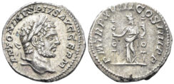 Caracalla. 198-217 AD. AR Denarius (2.98g, 19mm). Rome mint. Struck 215 AD. RIC 266