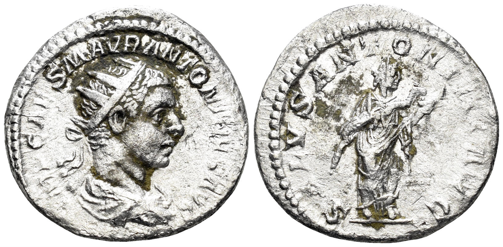 Elagabalus. 218-222 AD. AR Antoninianus (2.58g, 22mm). Rome mint. Struck 219 AD. RIC 138