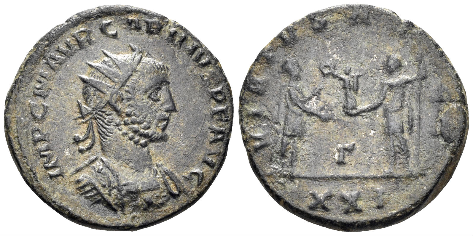 Carinus. 283-285 AD. AE Antoninianus (3.99g, 20.5mm). Antioch mint. Struck 284 AD. RIC 325