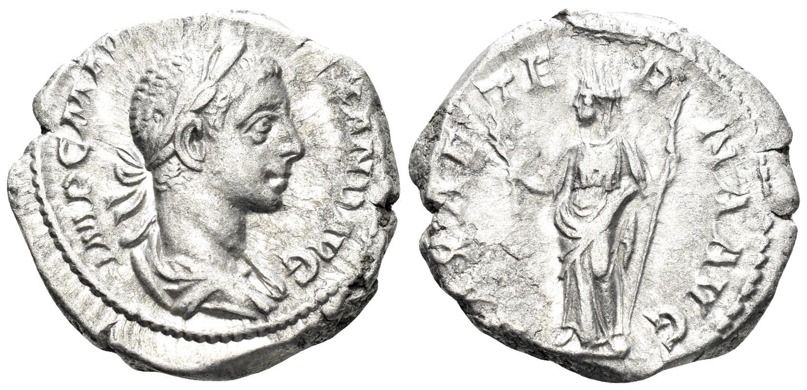 Severus Alexander. 222-235 AD. AR Denarius (3.36g, 19mm). Rome mint. Struck 222-8 AD. RIC 165