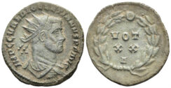 Diocletian. 284-305 AD. AE Radiatus (2.81g, 20.5mm). Rome mint. Struck 297/8 AD. RIC 77a