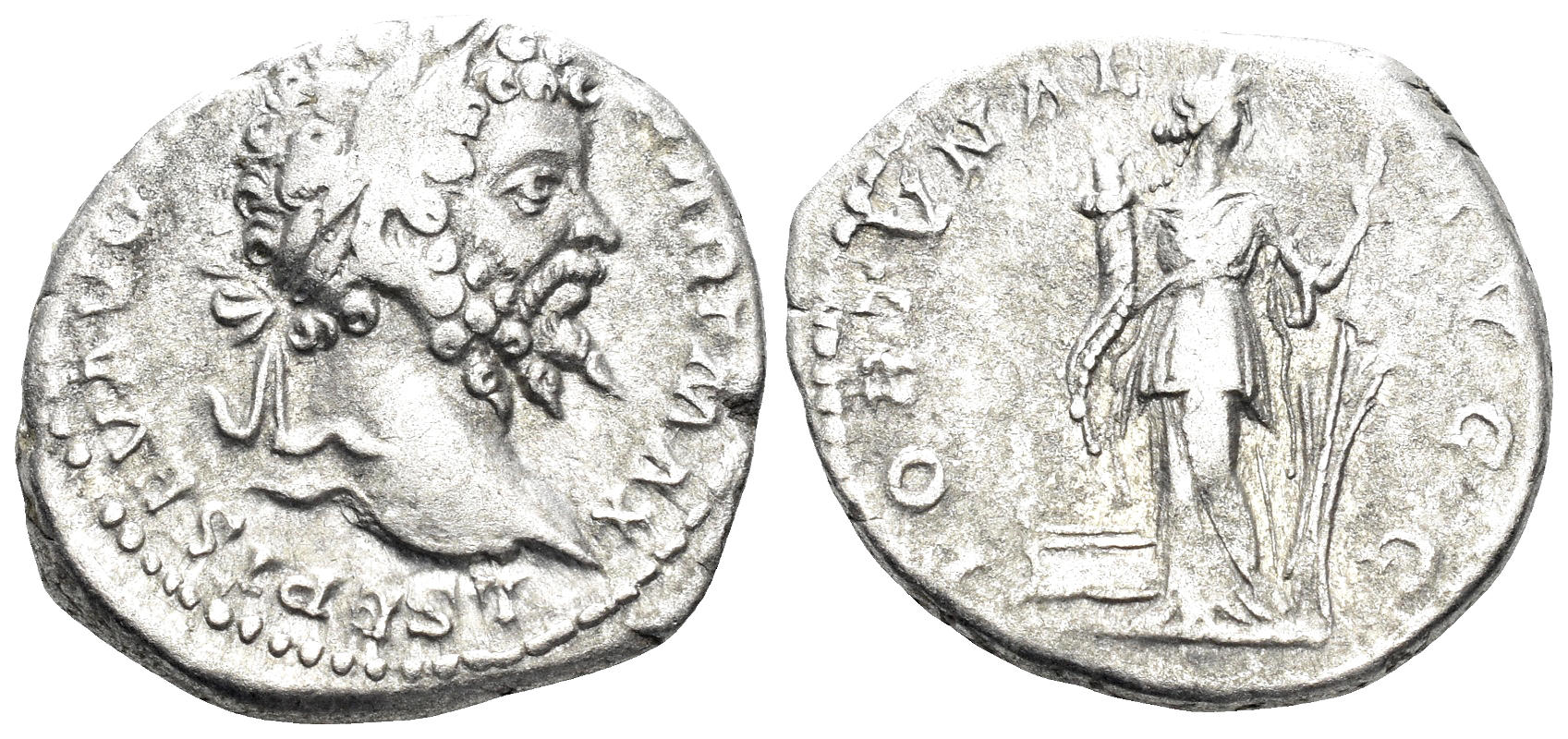Septimius Severus. 198-211 AD. AR Denarius (3.33g, 18mm). Rome mint. Struck 198-202 AD. RIC 126a