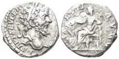 Septimius Severus. 193-211 AD. AR Denarius (2.74g, 16mm). Rome mint. Struck 197/8 AD. RIC 119A