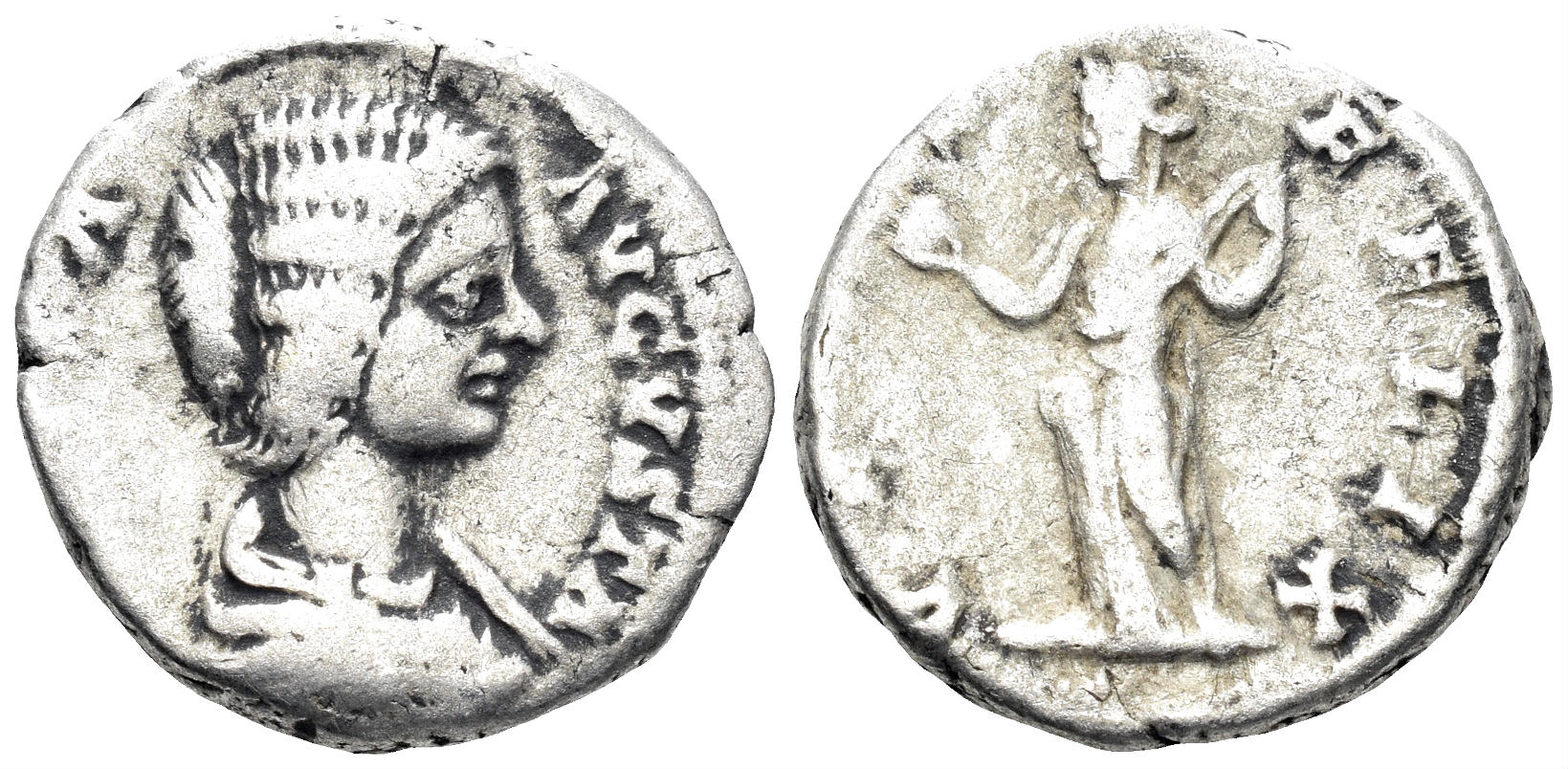 Julia Domna, Augusta. 193-217 AD. AR Denarius (2.90g, 17mm). Rome mint. Struck 198-200 AD. RIC 580