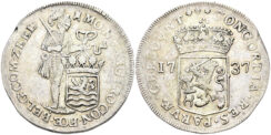 Dutch Republic. Zeeland. Dated 1737. AR Ducat or 48 Stuivers (27.98g, 42mm). Davenport 4914