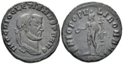 Diocletian. 284-305 AD. AE Follis (11.43g, 27mm). Aquileia mint. Struck 296 AD. RIC 22a