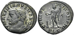 Galerius Maximianus, as Caesar. 293-305 AD. AE Follis (9.82g, 29mm). Lugdunum mint. Struck 301-3 AD. RIC 177b