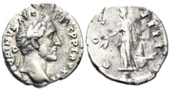 Antoninus Pius. 138-161 AD. AR Denarius (3.00g, 18mm). Rome mint. Struck 152/3 AD. RIC 221