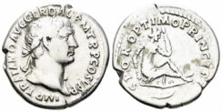 Trajan. 98-117 AD. AR Denarius (3.01g, 18mm). Rome mint. Struck circa 103-7 AD. RIC 218