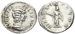 Julia Domna, Augusta. 193-217 AD. AR Denarius (3.40g, 19mm). Rome mint. Struck 211-7 AD. RIC 372A