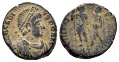 Arcadius. 383-408 AD. AE3 (2.71g, 16mm). Antioch mint. Struck 395-401 AD. RIC 70