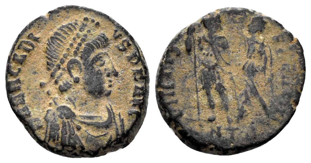 Arcadius. 383-408 AD. AE3 (2.71g, 16mm). Antioch mint. Struck 395-401 AD. RIC 70