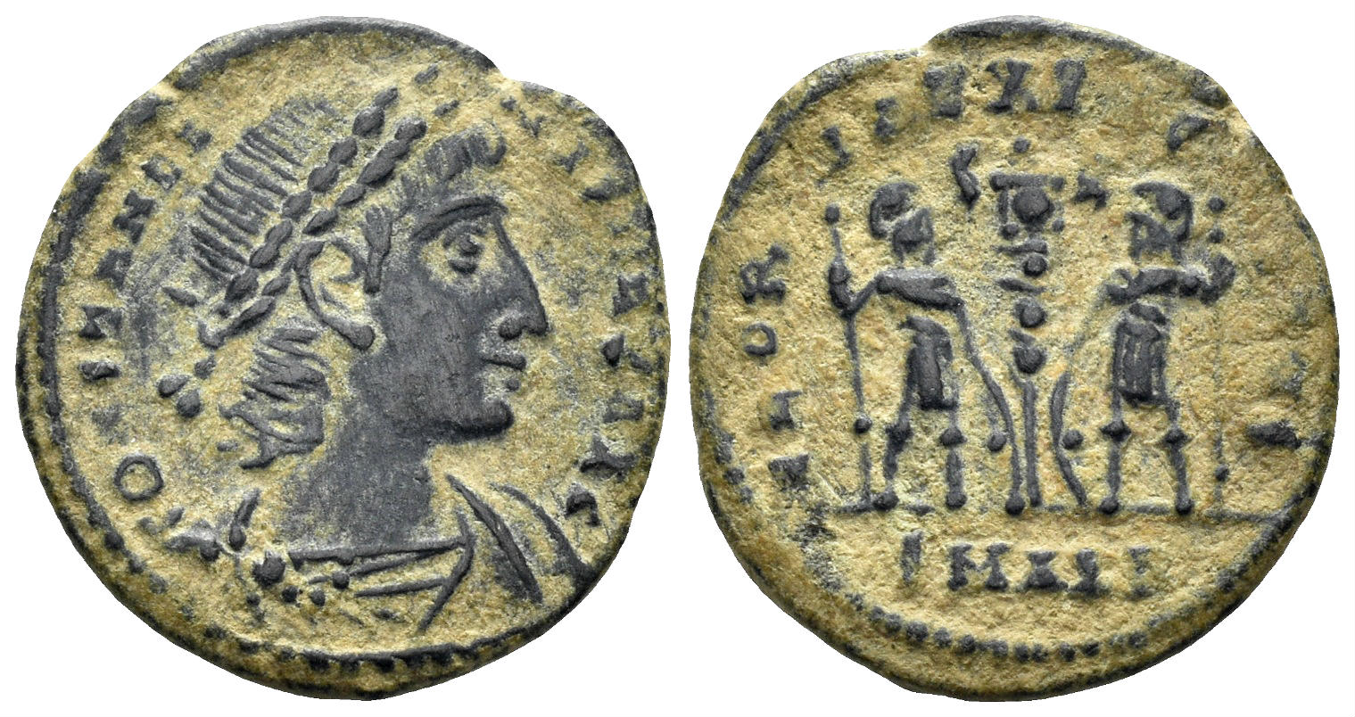 Constantine II. 337-340 AD. AE Follis (1.56g, 15mm). Alexandria mint. Struck circa 337 AD. RIC 5