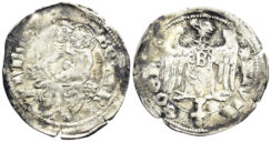 Italy, Aquileia. Bertrando di San Genesio, Patriarch. 1334-1350. AR Denaro (1.00g, 21mm). Biaggi 170