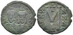 Leo V the Armenian & Constantine. 813-820. AE Follis (5.01g, 23mm). Constantinople mint. Struck 813-20. SB 1630