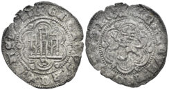 Kingdom of Castille and Leon. Enrique III. 1390-1406 . Billon Blanca (1.76g, 25mm). Cuenca mint. Bautista 768