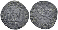 Kingdom of Castille and Leon. Juan II. 1406-1454. Billon Blanca (2.13g, 22.5mm). Burgos mint. FAB 624