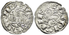 Kingdom of Castille and Leon. Fernando IV. 1295-1312. Billon Pepión (0.73g, 18mm). Burgos mint. FAB 325