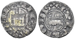 Kingdom of Castille and Leon. Fernando IV. 1295-1312. Billon Dinero (0.70g, 19mm). León mint. FAB 328