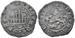 Kingdom of Castille and Leon. Enrique IV. 1454-1474. Billon Blanca (2.00g, 23mm). Bautista 765