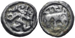 Celtic Northeast Gaul, Remi. 1st century BC. Cast Potin (4.74g, 20.5mm). D&T 155