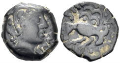 Celtic Northwest Gaul. Senones. Giamilos. Circa 100-60 BC. AE 17mm (3.98g). D&T 2632