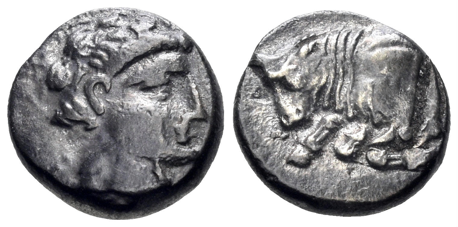 Karia, Uncertain ('Mint E'). Circa 380-340 BC. AR Diobol (1.20g, 10mm). HN Online 2402