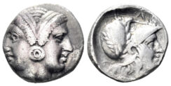 Mysia. Lampsakos. 390-330 BC. AR Diobol (1.13g, 11.5mm). SNG von Aulock 1295